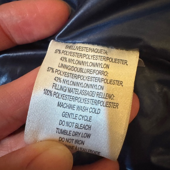 Tommy Hilfiger Sport Down Puffer Vest Size S Women Navy Quilted Lightweight - Picture 6 of 7